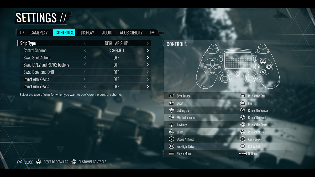 CHORVS Playstation Controls