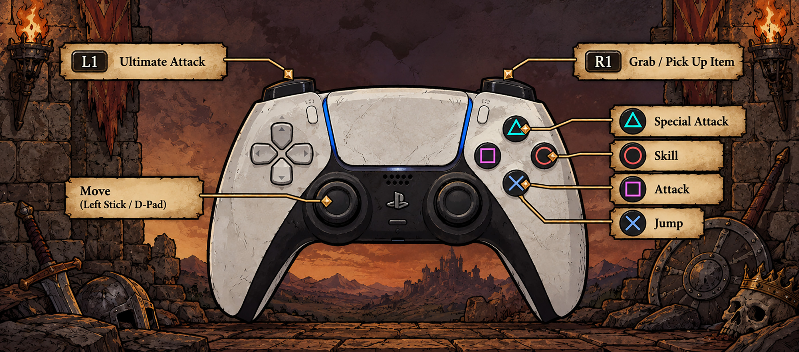 King's Blade Controls Playstation