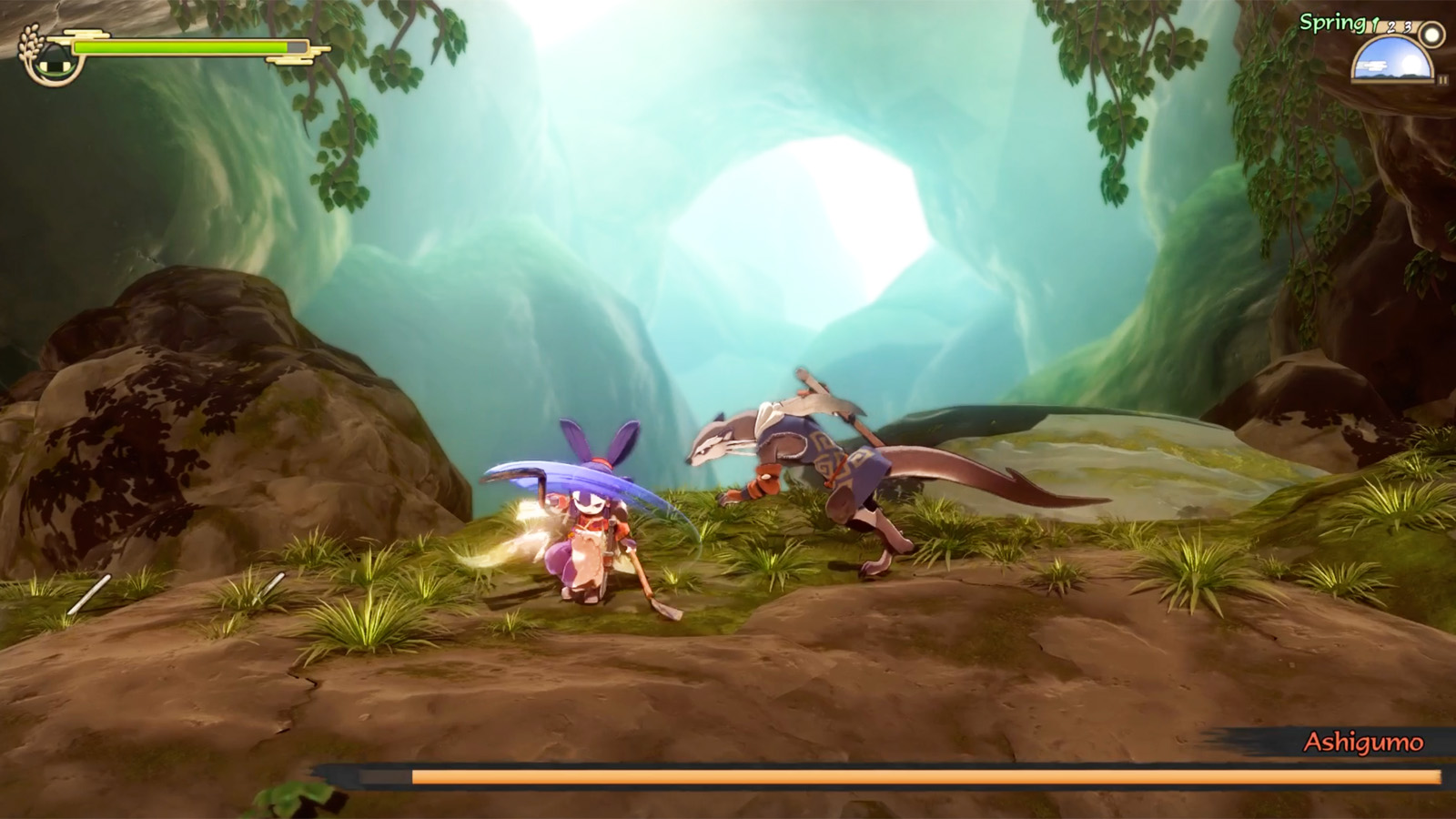 Sakuna: Of Rice and Ruin - Fight Gameplay